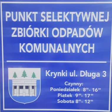PSZOK w Krynkach działa tylko trzy dni w tygodniu. Trzeba sprawdzić godziny