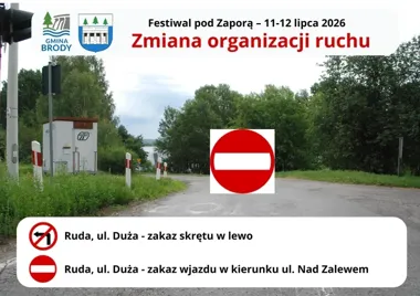 Jednokierunkowy przejazd i objazd. Kierowców czekają zmiany przy Festiwalu pod Zaporą